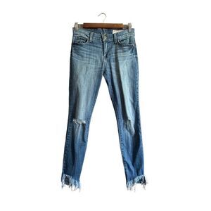 Pistola Denim Jeans Size 26 Distressed Ripped Frayed Hem‎ Blue Wash